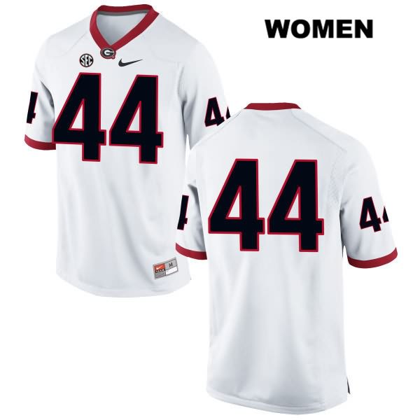 Georgia Bulldogs Women's Peyton Mercer #44 NCAA No Name Authentic White Nike Stitched College Football Jersey EBM2556IR